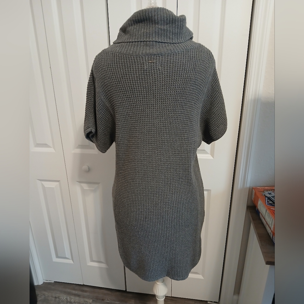 AMAZING LIKE NEW Ladies UGG Waffle Knit Tunic Hi Lo Short Sleeve Sweater Large - Picture 3 of 8